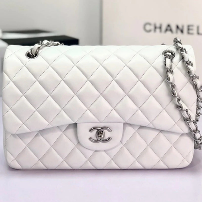 CHANEL CLASSIC SINGLE FLAP BAG OFF WHITE