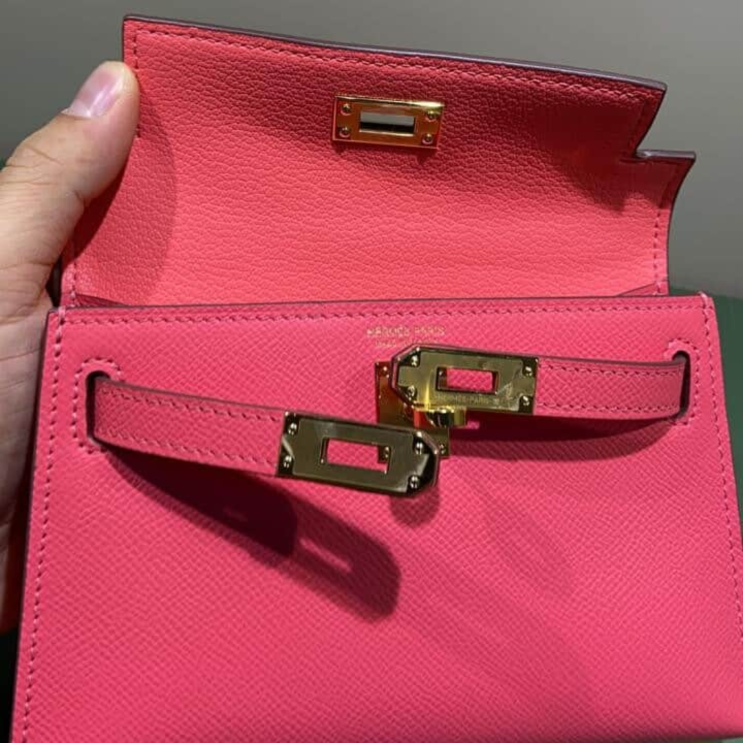 HERMÈS KELLY 20 BAG WITH GOLD HARDWARE IN PINK