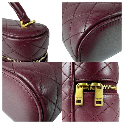 YVES SAINT LAURENT GABY VANITY CASE IN LAMBSKIN LEATHER